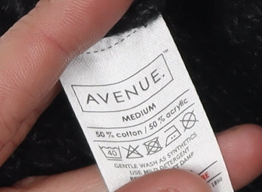 Avenue Men's Black Medium Pullover Jumper