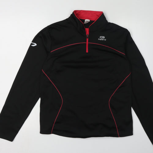 Decathlon Black Unisex Sweatshirt, Size 16, Active Henley