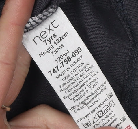 Next Boys Black Rolling Stones Graphic T-Shirt, Size M