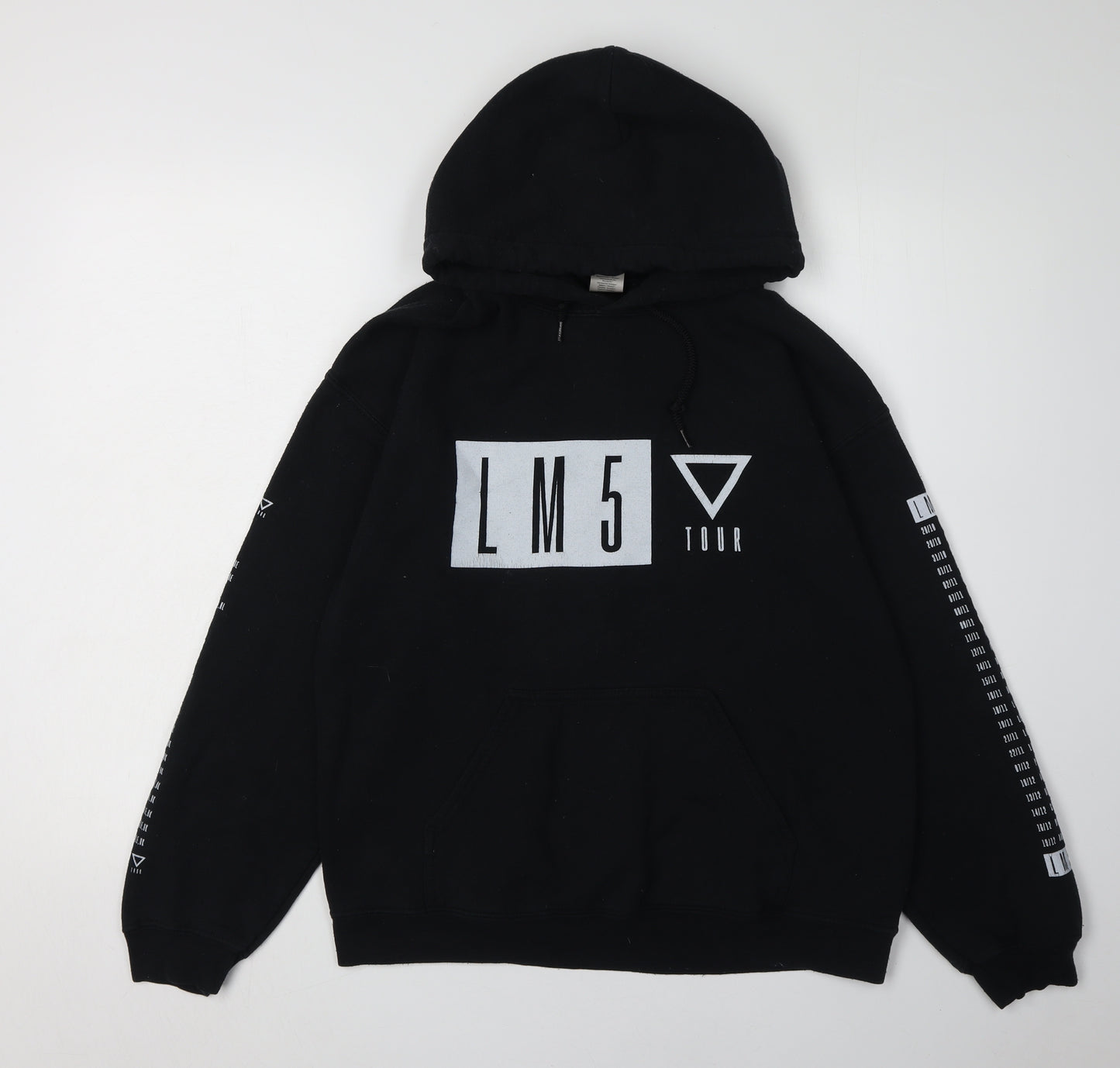 Unisex Black Pullover Hoodie, M, Band Graphic