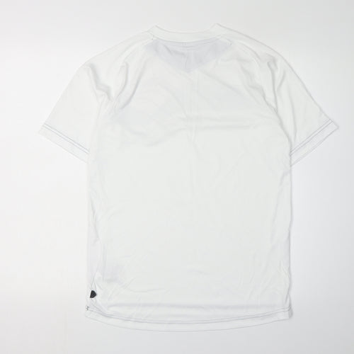Umbro Men's White Jersey T-Shirt, Size S, Logo Accents