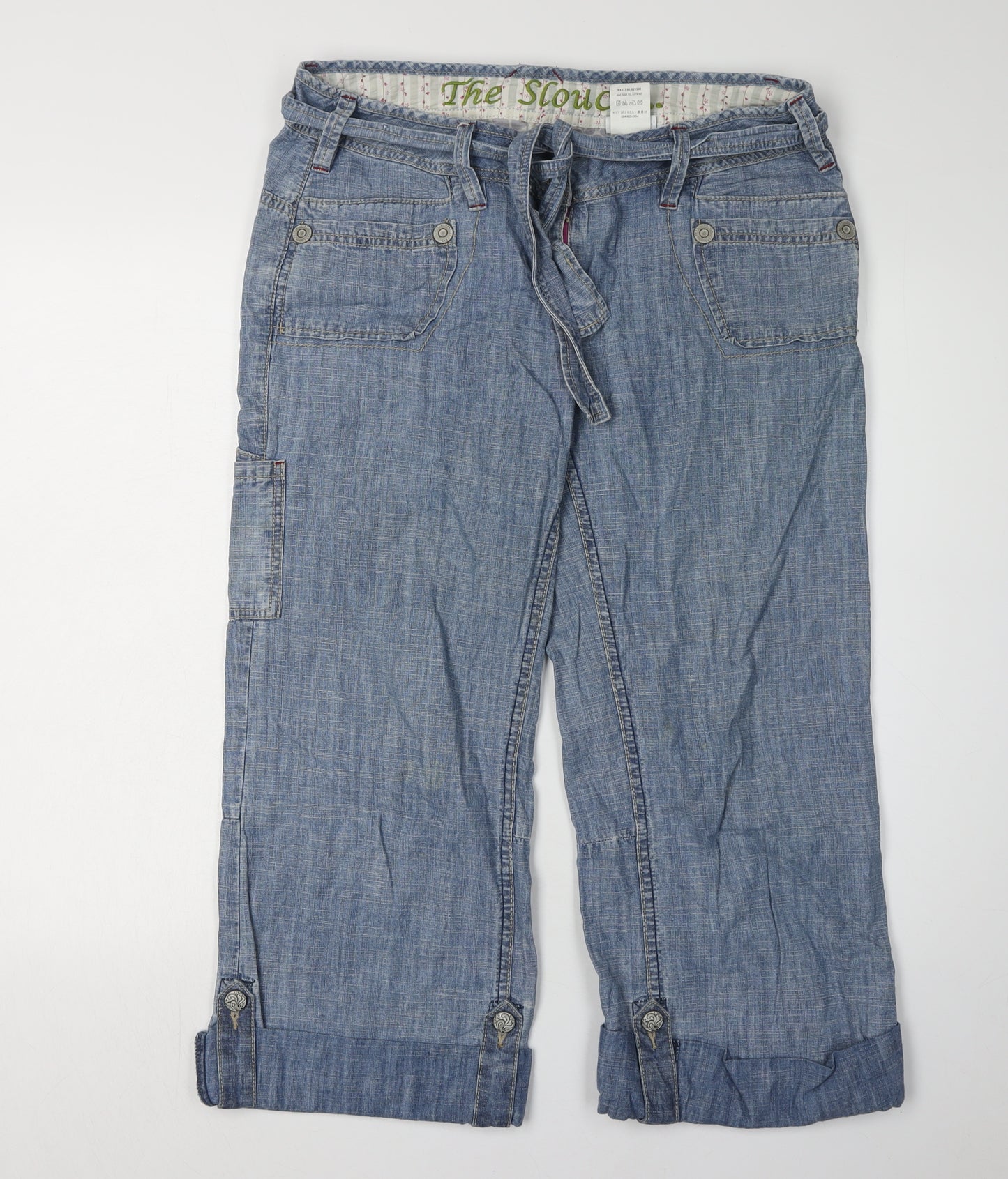 Next Women's Blue Wide-Leg Jeans, Size 12, Relaxed Fit