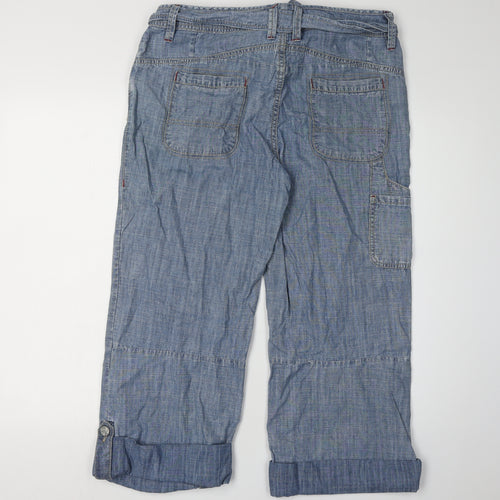 Next Women's Blue Wide-Leg Jeans, Size 12, Relaxed Fit