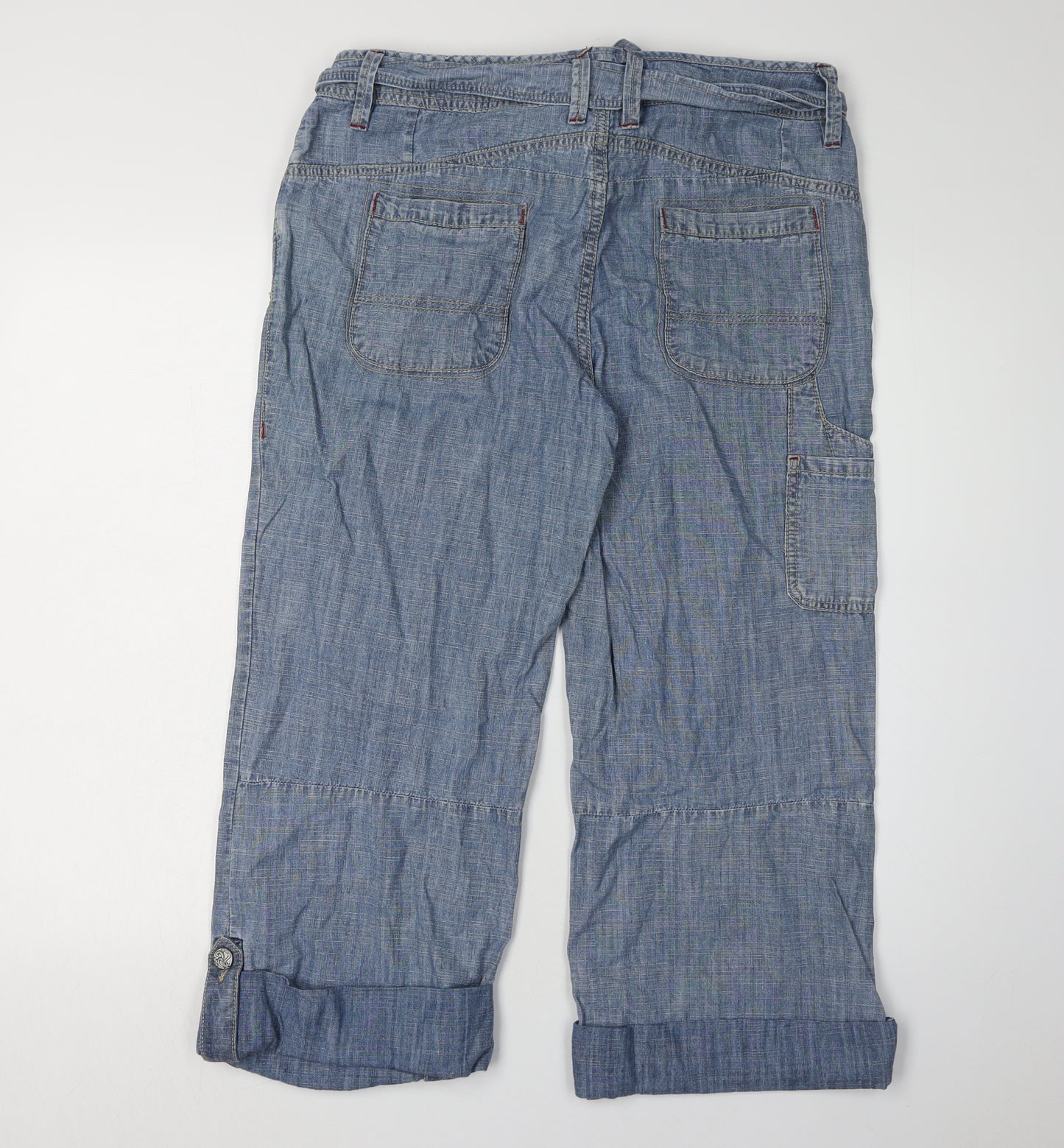 Next Women's Blue Wide-Leg Jeans, Size 12, Relaxed Fit