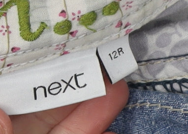 Next Women's Blue Wide-Leg Jeans, Size 12, Relaxed Fit