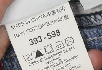 Next Women's Blue Wide-Leg Jeans, Size 12, Relaxed Fit