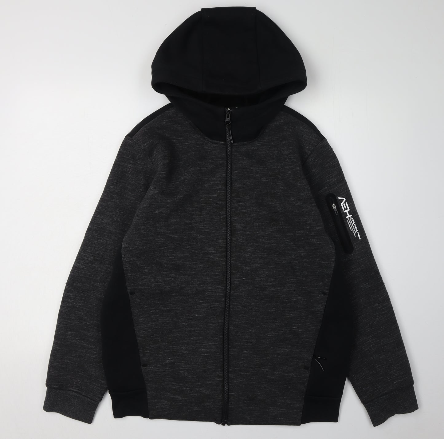 ANTA Men's Black Full Zip Hoodie L