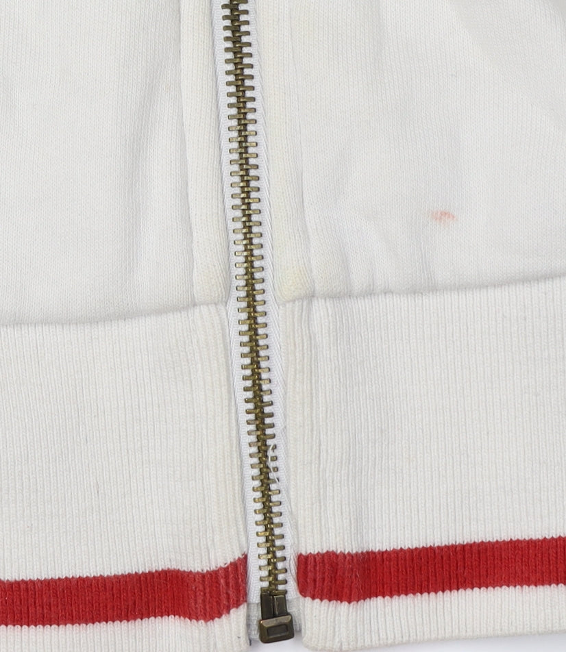 Peter Polo Men's White 2XL Full Zip Sweatshirt