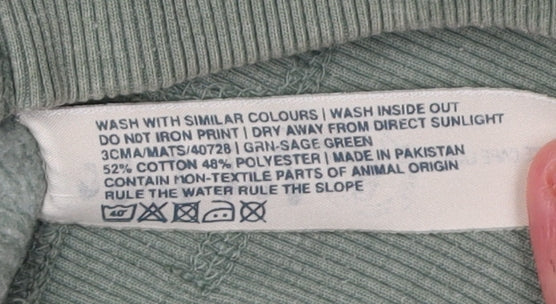 Fat Face Men's Green Full Zip Hoodie, Size S