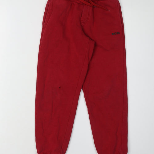 BOSS Boys Red Jogger Trousers Size 8