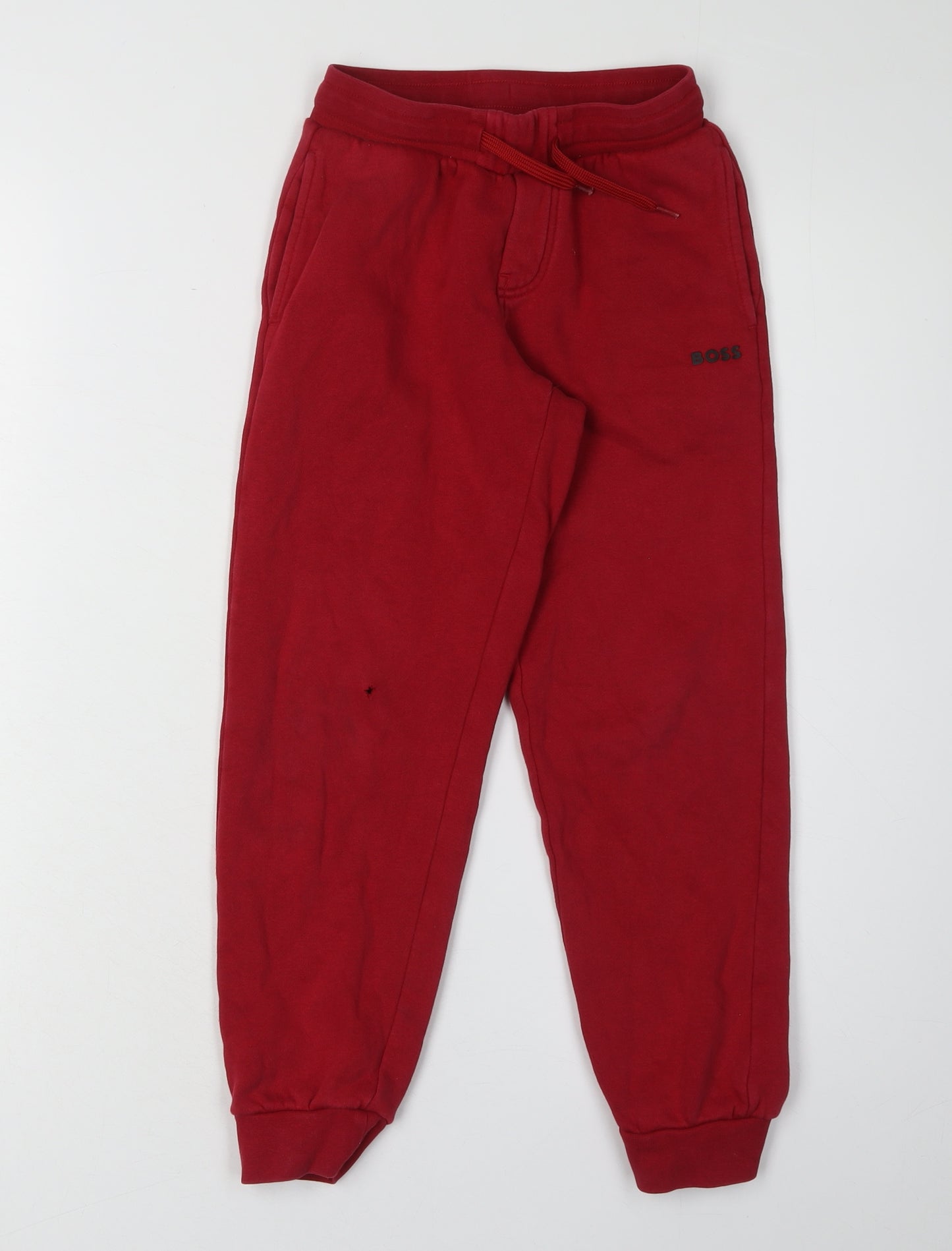 BOSS Boys Red Jogger Trousers Size 8