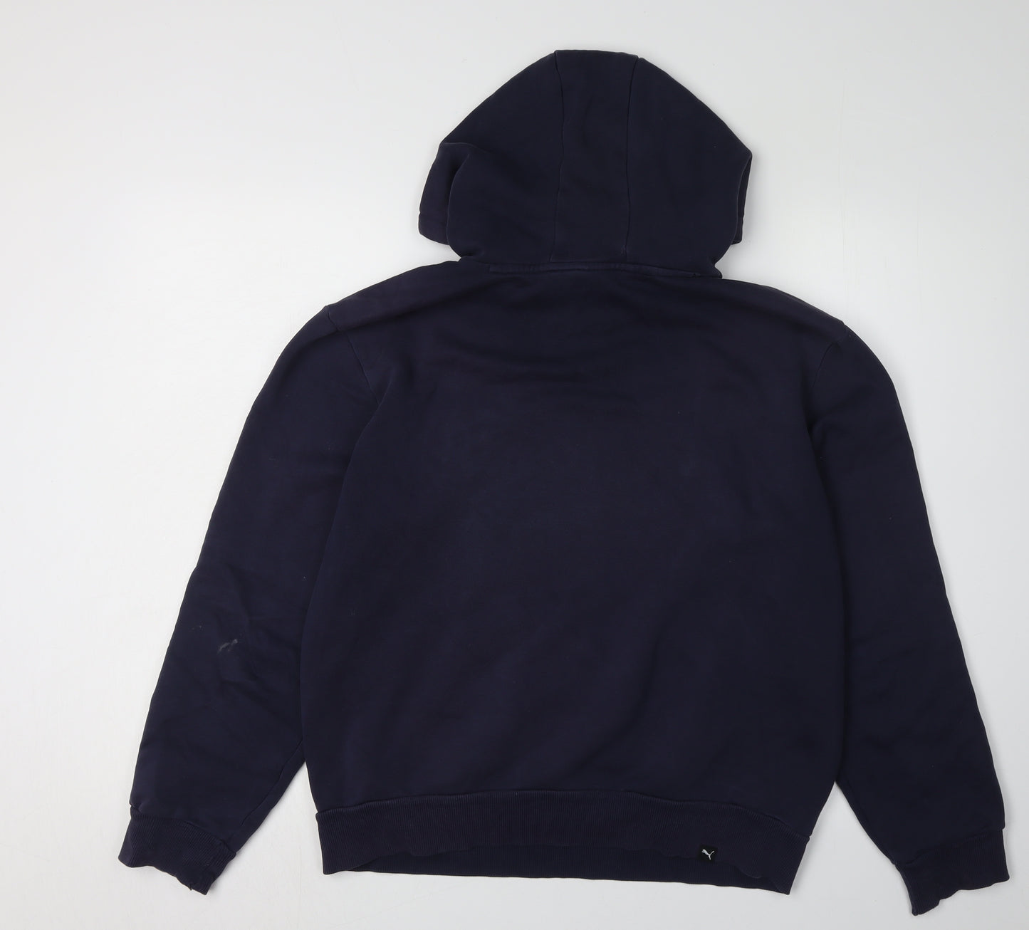 Puma Men's Blue Hoodie, Size S, Logo Accents