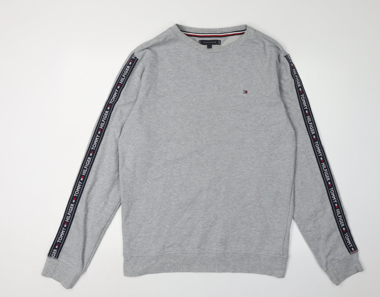 Tommy Hilfiger Grey Logo Pullover Sweatshirt L
