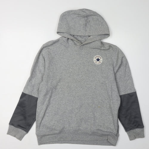 Converse Boys Grey Pullover Hoodie XL Crew Neck Logo