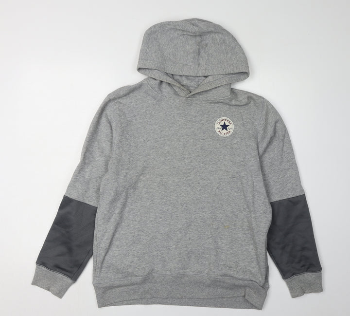 Converse Boys Grey Pullover Hoodie XL Crew Neck Logo