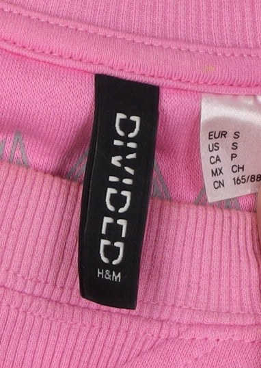 H&M Women's Pink Def Leppard Sweatshirt Size 12