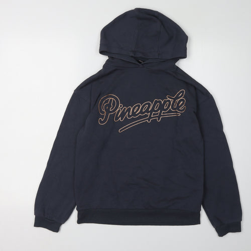 Pineapple Girls Black Hoodie 11-12 Years with Logo Design