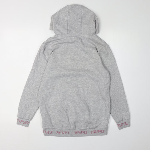 Pineapple Girls Grey Pullover Hoodie, Size 9-10 Years