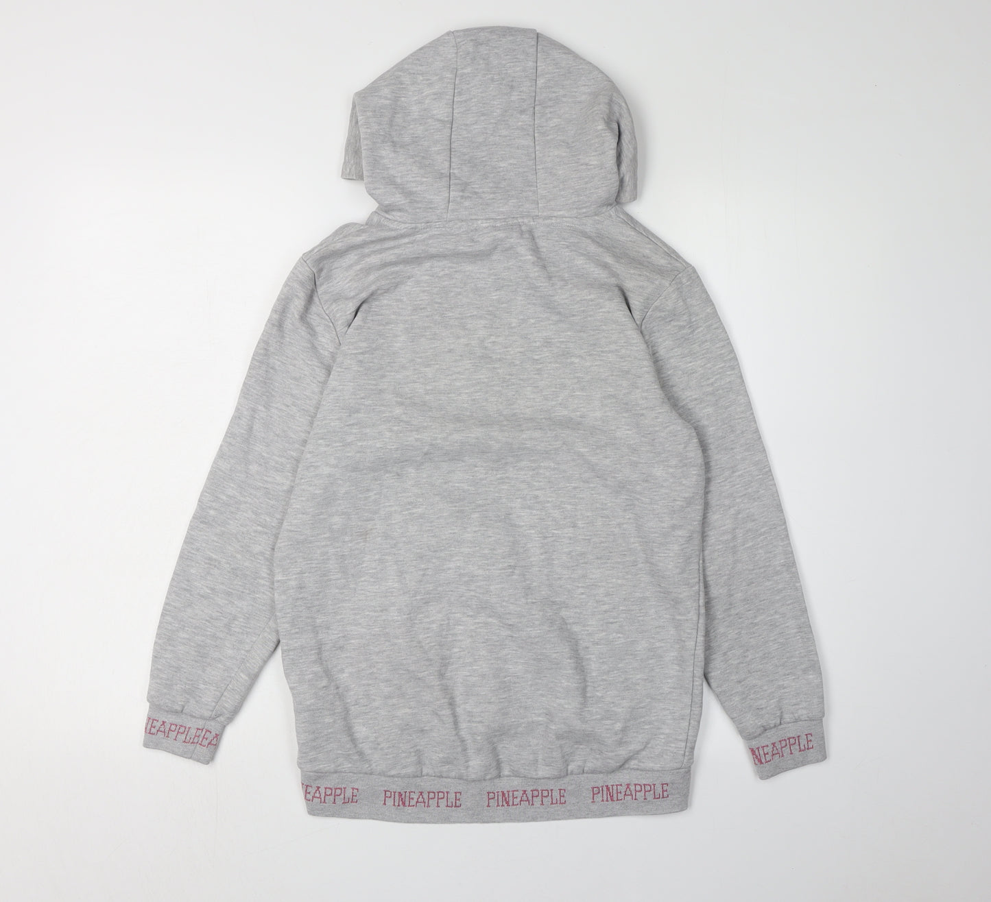 Pineapple Girls Grey Pullover Hoodie, Size 9-10 Years