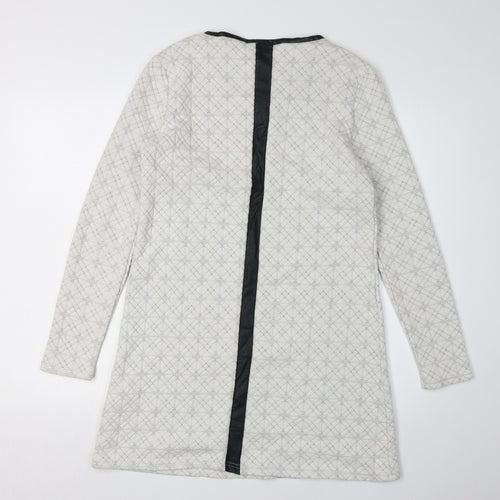 Vero Moda Women's Grey Geometric Shift Dress - Size 6