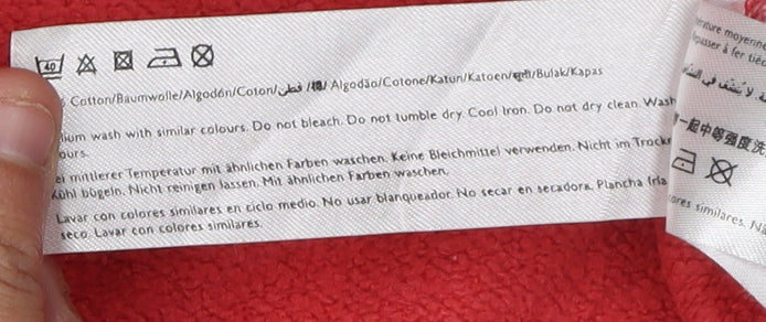 Jack Wills Men's Red Logo Sweatshirt, Size S