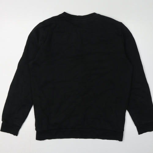 Puma Men's Black Sweatshirt Logo Graphic Pullover - M