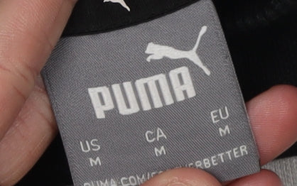 Puma Men's Black Sweatshirt Logo Graphic Pullover - M