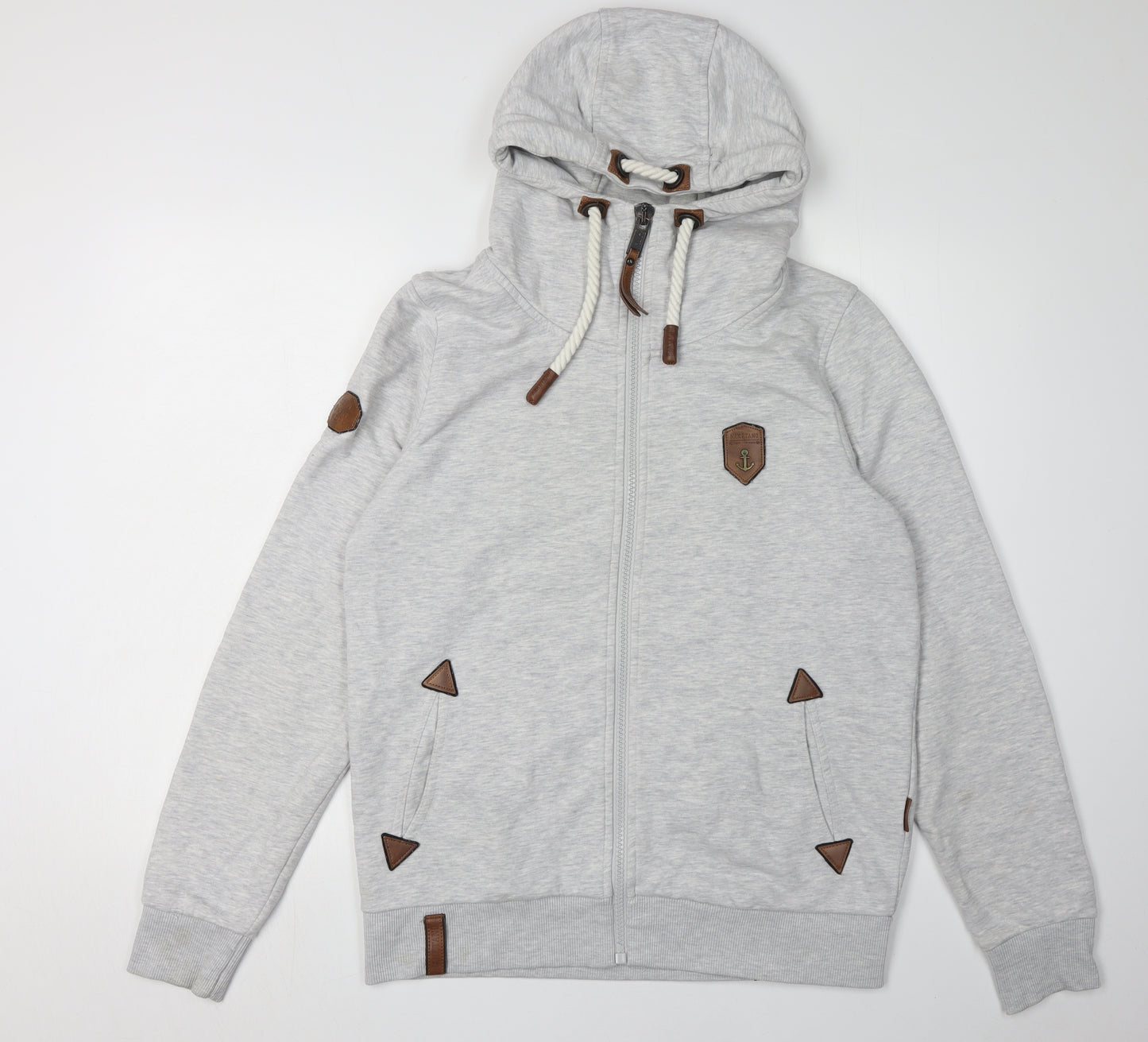 Naketano Men's Grey Full Zip Hoodie M