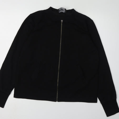 Club Moda Unisex Black XL Full Zip Hoodie with Rhinestones
