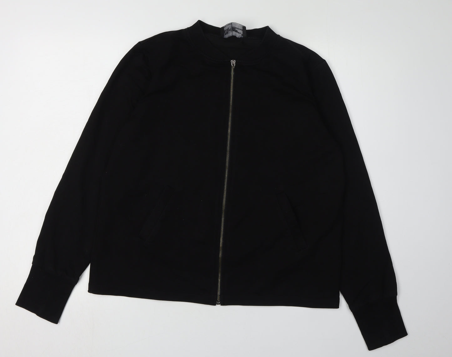 Club Moda Unisex Black XL Full Zip Hoodie with Rhinestones