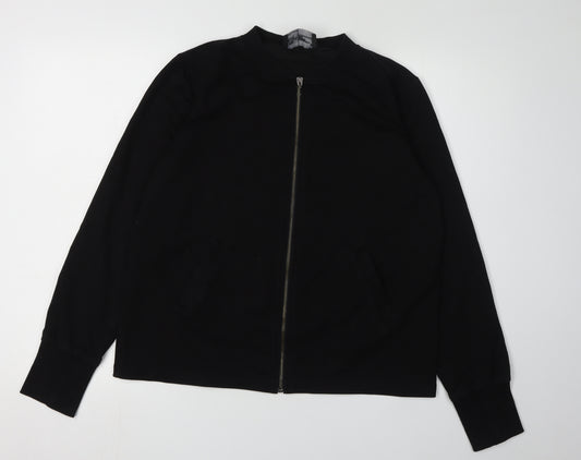 Club Moda Unisex Black XL Full Zip Hoodie with Rhinestones