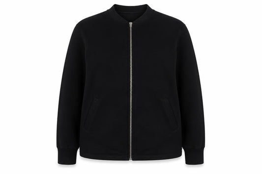 Club Moda Unisex Black XL Full Zip Hoodie with Rhinestones