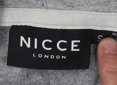 Nicce Men's Grey Pullover Hoodie - Medium, Stylish & Comfortable