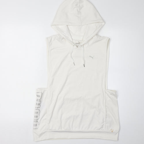 Puma Women's White Hooded Vest Size 12