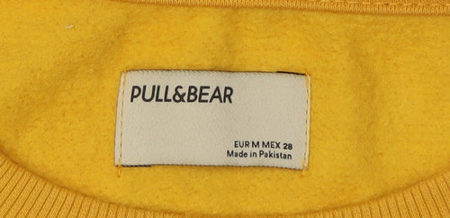 Pull&Bear Unisex Yellow Graphic Sweatshirt M