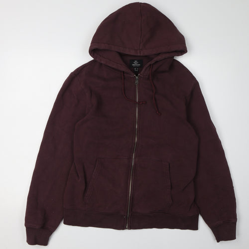 Threadbare Men's Red Full Zip Hoodie - M