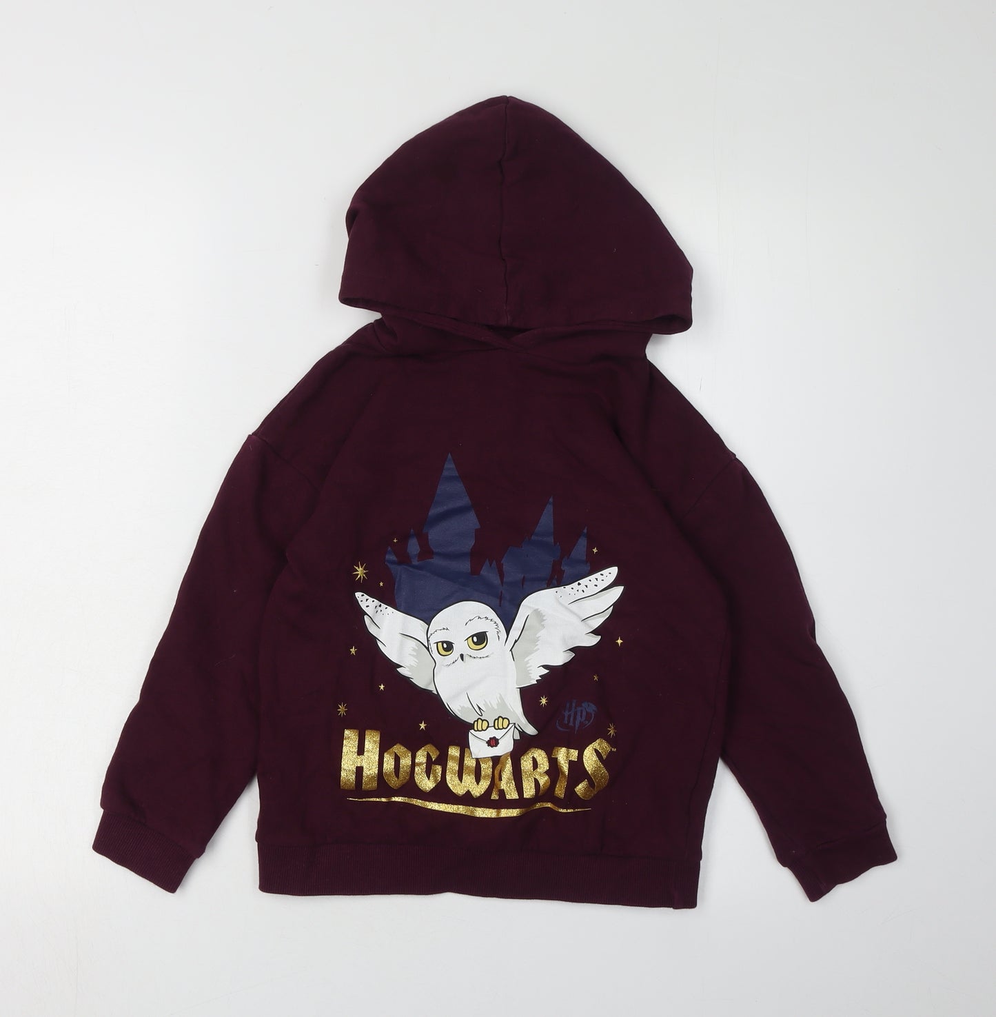Harry Potter Girls Red Hoodie 8-9 Years Cartoon Wizard Graphic