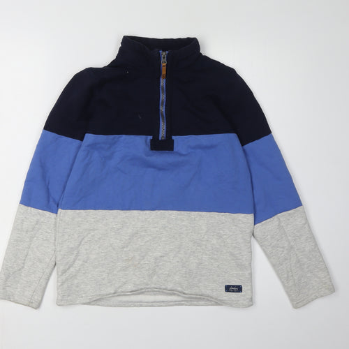 Joules Boys Blue & Grey 1/4 Zip Sweatshirt, Size 11-12 Years