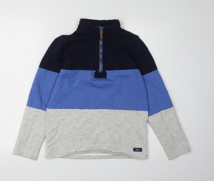Joules Boys Blue & Grey 1/4 Zip Sweatshirt, Size 11-12 Years