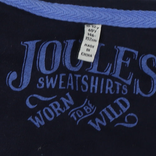 Joules Boys Blue & Grey 1/4 Zip Sweatshirt, Size 11-12 Years