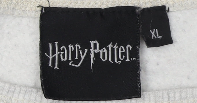 Harry Potter Unisex Grey XL Logo Sweatshirt Pullover