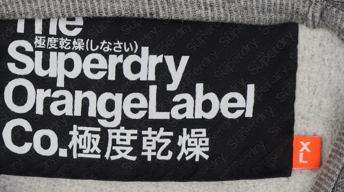 Superdry Men's Grey XL Pullover Sweatshirt with Logo