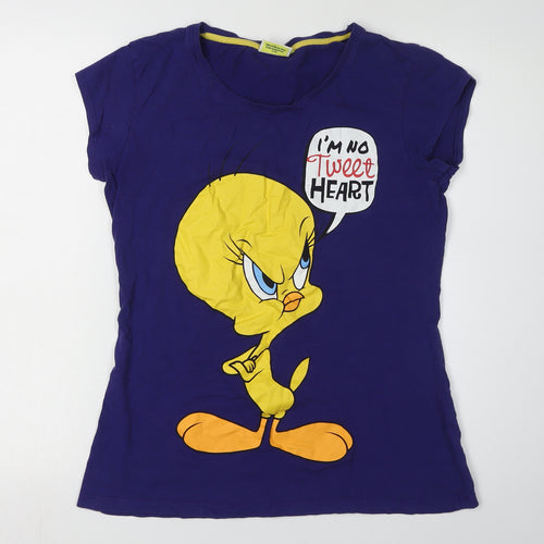 Tweety Women's Purple Graphic T-Shirt Size 18
