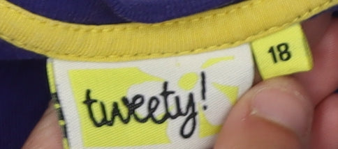 Tweety Women's Purple Graphic T-Shirt Size 18