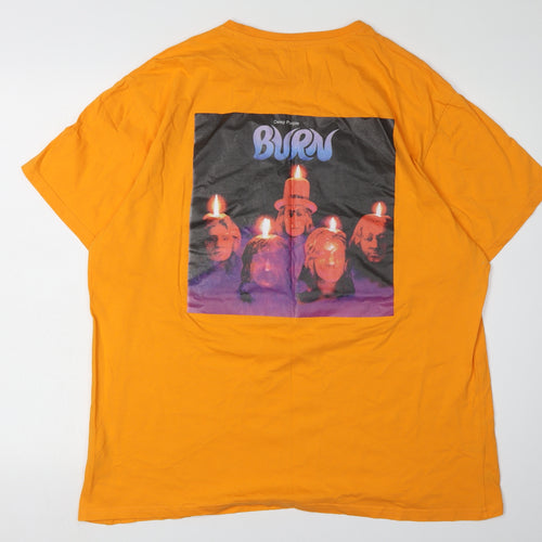 Primark Men’s 2XL Orange Music Graphic T-Shirt