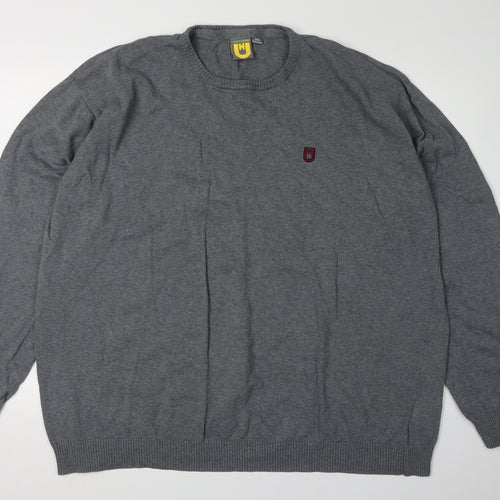 Unsung Hero Men’s Grey 3XL Cotton Pullover Jumper