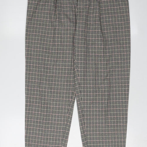 MNG Basics Women's Multicoloured Check Trousers Size 8