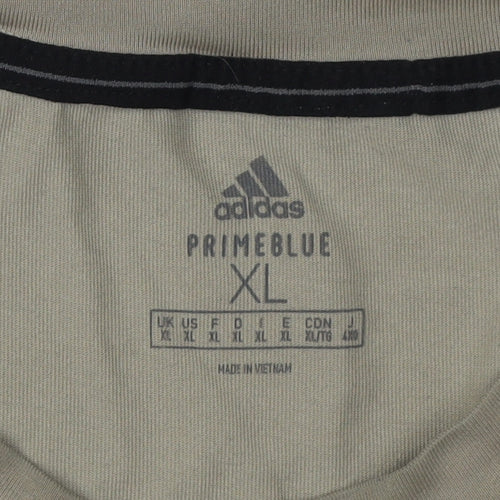 Adidas Men’s Beige XL T-Shirt, Short Sleeve