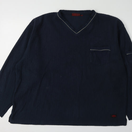 Lee Cooper Men's Blue V-Neck Pullover Sweatshirt