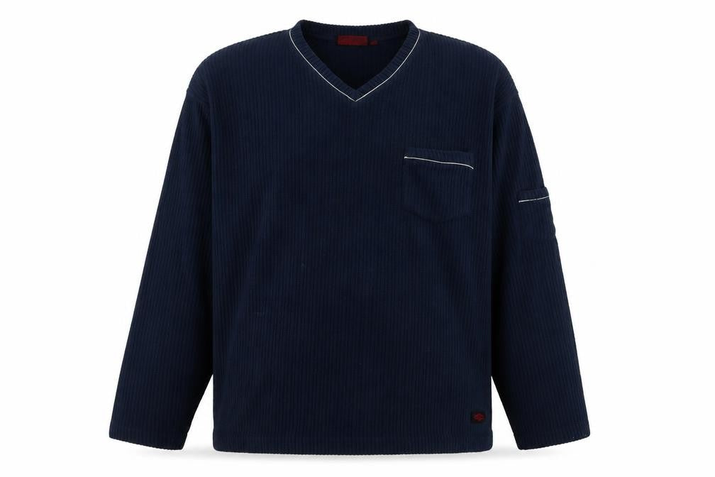 Front view of Lee Cooper Men's Blue V-Neck Pullover Sweatshirt